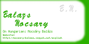 balazs mocsary business card